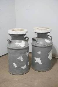lot 455 image: milk cans