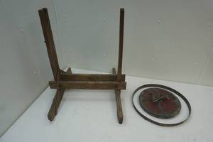 lot 486 image: vintage wood parts for a butter churn