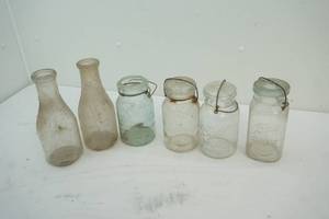 lot 491 image: vintage bottles, jars