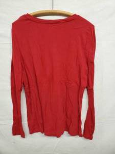 lot 108 image: Eddie Bauer Favorite V-Neck Long-Sleeve Red Womens T-Shirt XL