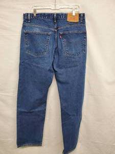 lot 137 image: Levis Regular Fit Straight Leg Blue Denim Mens Pants Size 38