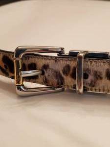 lot 155 image: Leopard Print Leather Belt
