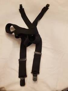 lot 157 image: Lot of 2 Black and Striped Suspenders