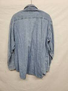 lot 47 image: GAP Blue Denim Shirt XXL&nbsp&nbspNote Construction Company Logo On Front