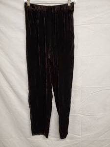 lot 58 image: Eileen Fisher New York Brown Bronze Rayon Silk Velvet Loose Pant Medium