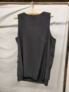 lot 1 image: Ann Taylor Black Lettuce Sleeveless Womens Top Camisole Blouse Large