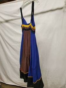 lot 22 image: Lithe Womens Colorful V-Neck Silk Cotton Sun Dress Size 8