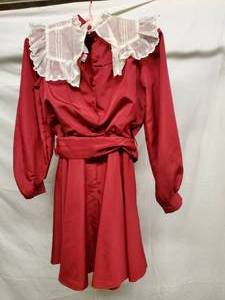 lot 27 image: Samantha American Girl Pleasant Company Rare Red Childs White Yoke Dress Size 12