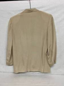 lot 162 image: Ann Klein ll Lined Tan Khaki 100% Silk Womens Blazer Size L