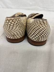 lot 168 image: Vintage Lee Sands AMAZING Authentic Snake Skin Mens Penny Loafers Size 10 12
