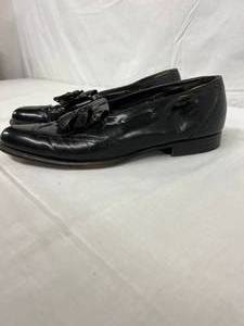 lot 171 image: Johnston &amp Murphy Slip On Tassel Detail Black Dress Loafer Shoe Size 10