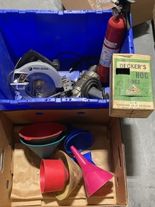 Circular Saw, Funnels, Grinder, and More