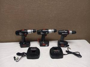 lot 30 image: (3) CRAFTSMAN DRILLS WITH (2) CHARGERS