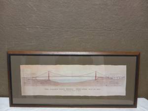 lot 42 image: AMANTI ART GOLDEN GATE BRIDGE FRAMED ART PRINT
