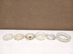 lot 46 image: (6) GLASS ASHTRAYS