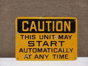 lot 79 image: YELLOW CAUTION SIGN