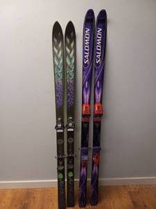 lot 97 image: (2) PAIR OF SKIS SALOMON & K2 HX