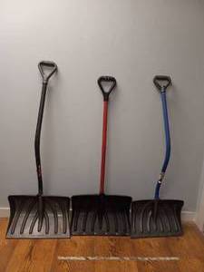 lot 110 image: (3) SNOW SHOVELS