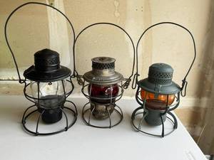 Vintage Railroad Lantern Lot - Armspear 1925 and Adams & Westlake Co.