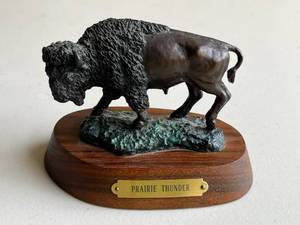 Michael Westergard Bronze Bison Figure (3 Tall)