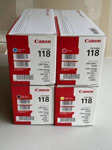 Canon 118 Standard Yield Toner Lot #2 - Black, Cyan, Yellow, and Magenta ($400 Retail).
