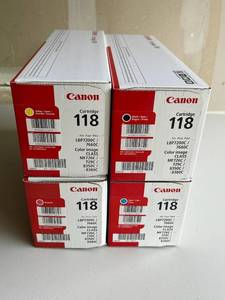 Canon 118 Standard Yield Toner Lot #3 - Black, Cyan, Yellow, and Magenta ($400 Retail).