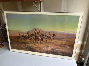 Charles M. Russell Sun River War Party 30 x 18 Rockwell Museum Art Print