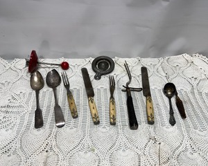 lot 72 image: Antique Silverware