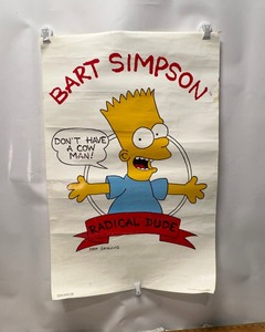 lot 91 image: Vintage Bart Simpson Poster