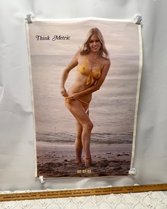 lot 98 image: 1975 Think Metric Poster