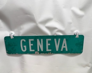 lot 177 image: Old Street Sign Geneva