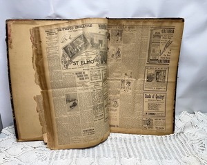 lot 1 image: Antique Franklin County Iowa Newspaper Book
