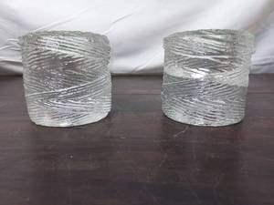 Two Tiffany And Co. Crystal Candle Holders