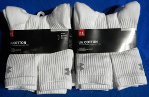 Brand New        Under Armour Cotton Athletic Socks