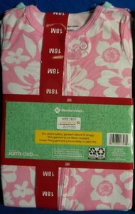 Brand New   Members Mark Pajamas Brand New Size 18M