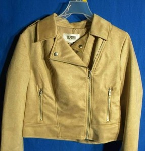 Brand New   BB Dakota by Steve Madden Ladies Faux Suede Moto Jacket Tan Medium
