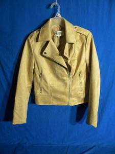 Brand New   BB Dakota by Steve Madden Ladies Faux Suede Moto Jacket Tan Small