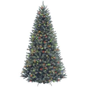 National Tree Company 7.5 Prelit North Valley Blue Spruce Christmas Tree - Multicolor Lights