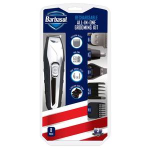 Brand New Open Box Item   Barbasol All-In-One Rechargeable Grooming Kit