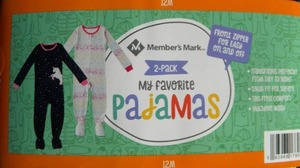 Brand New   Members Mark Pajamas Brand New Size 12M