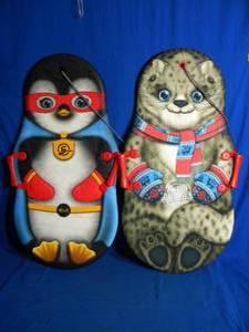 Brand New   Snow Buddies Sled & Slide Kiddy Sleds Lot of 2