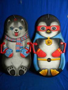 Brand New   Snow Buddies Sled & Slide Kiddy Sleds Lot of 2
