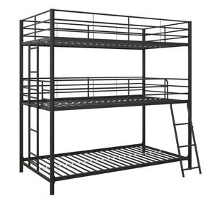 Brand New   DHP Cormac Metal Triple Bunk Bed - TwinTwinTwin - Black