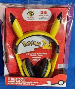 Brand New  Pokemon Pikachu Kids Wireless Over-the-Ear Headphones (Slight Box Damage)