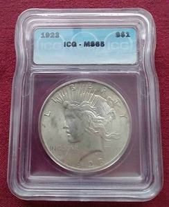 1923 Peace Dollar - ICG MS65