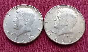 (2) 90% Silver Kennedy Half Dollars
