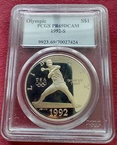 1992-S Olympic Silver Dollar - PR69DCAM