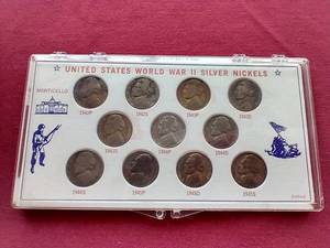 Complete WW2 Silver War Nickel Set