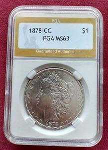 Slabbed 1878-CC Morgan Dollar