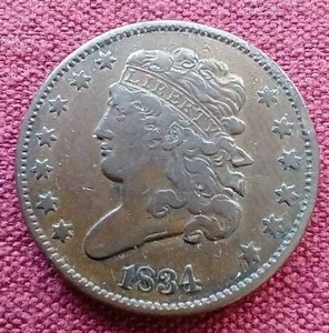 1834 Classic Head Half Cent